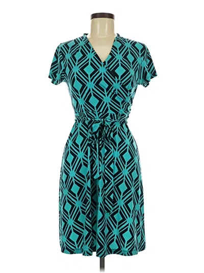 Pre-owned En Focus Studio Casual Dress In Teal