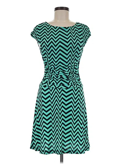 Pre-owned En Focus Studio Casual Dress In Teal