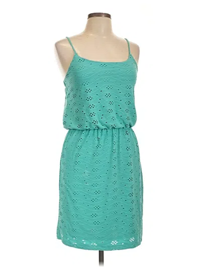 Pre-owned En Focus Studio Casual Dress In Teal