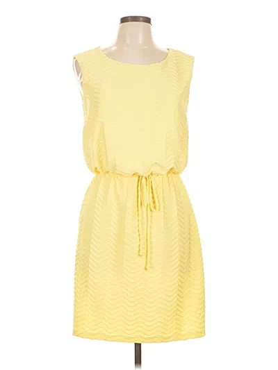 Pre-owned En Focus Studio Casual Dress In Yellow