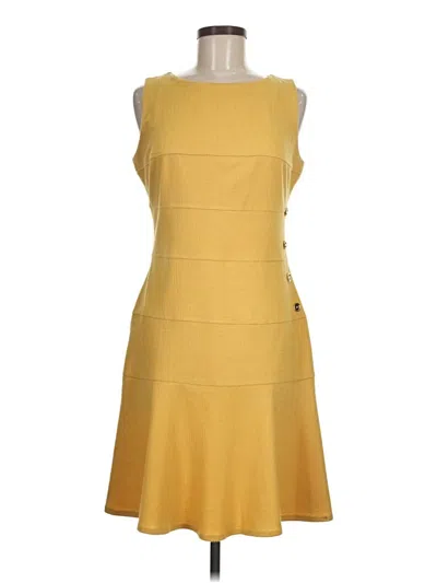 Pre-owned En Focus Studio Casual Dress In Yellow