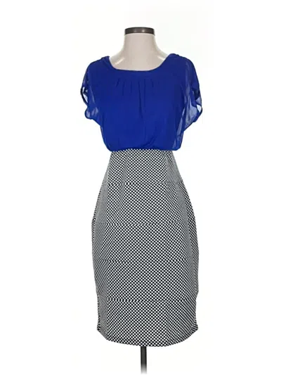 Pre-owned En Focus Studio Cocktail Dress In Blue