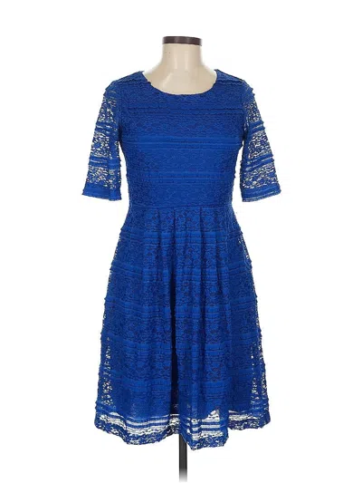 Pre-owned En Focus Studio Cocktail Dress In Blue