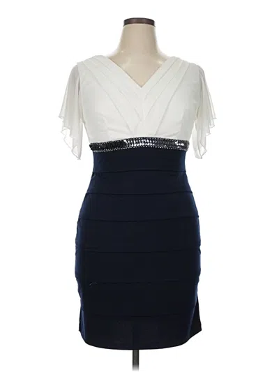 Pre-owned En Focus Studio Cocktail Dress In Blue