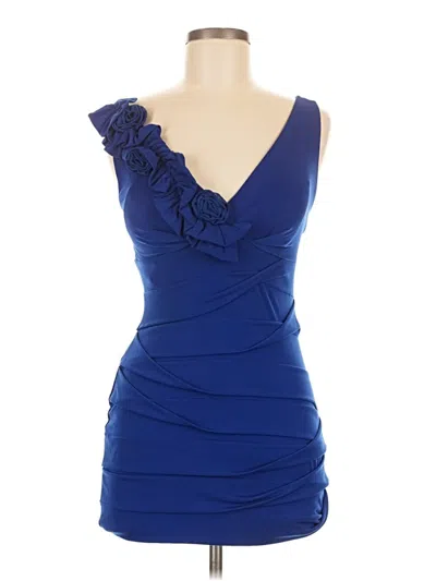 Pre-owned En Focus Studio Cocktail Dress In Blue