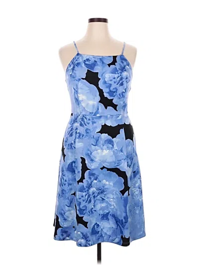 Pre-owned En Focus Studio Cocktail Dress In Blue