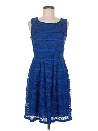 Pre-owned En Focus Studio Cocktail Dress In Blue