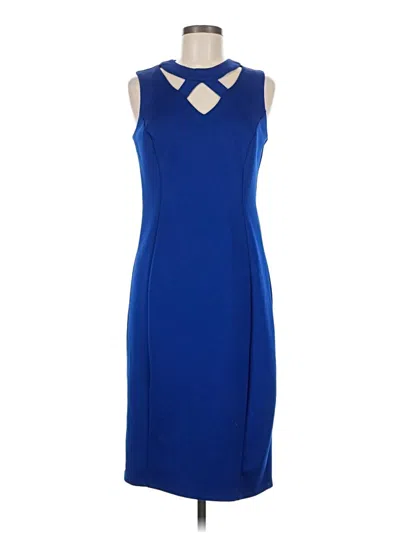 Pre-owned En Focus Studio Cocktail Dress In Blue
