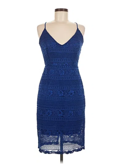 Pre-owned En Focus Studio Cocktail Dress In Blue
