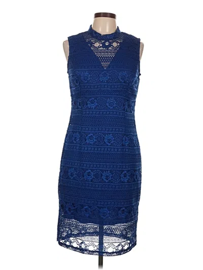 Pre-owned En Focus Studio Cocktail Dress In Blue