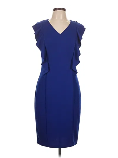 Pre-owned En Focus Studio Cocktail Dress In Blue