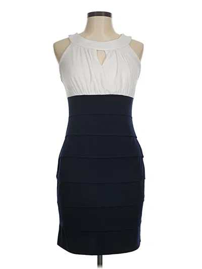 Pre-owned En Focus Studio Cocktail Dress In Blue