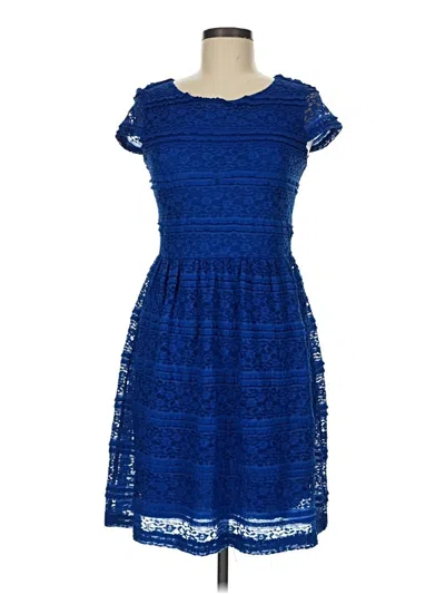 Pre-owned En Focus Studio Cocktail Dress In Blue