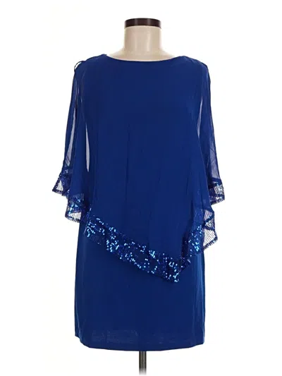 Pre-owned En Focus Studio Cocktail Dress In Blue