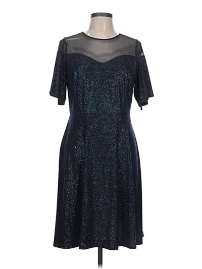 Pre-owned En Focus Studio Cocktail Dress In Blue