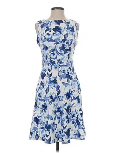 Pre-owned En Focus Studio Cocktail Dress In Blue