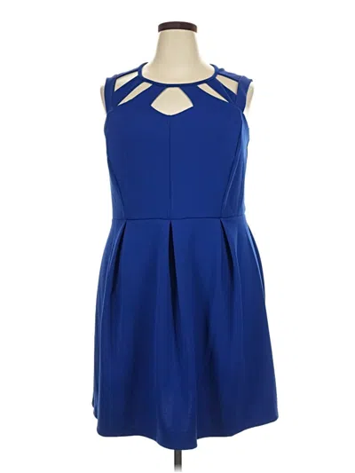 Pre-owned En Focus Studio Cocktail Dress In Blue