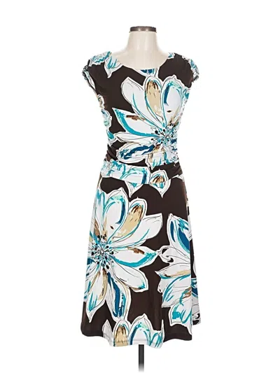 Pre-owned En Focus Studio Cocktail Dress In Brown