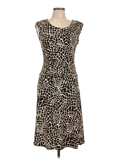 Pre-owned En Focus Studio Cocktail Dress In Brown
