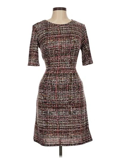 Pre-owned En Focus Studio Cocktail Dress In Brown