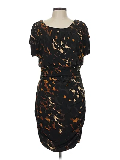 Pre-owned En Focus Studio Cocktail Dress In Brown