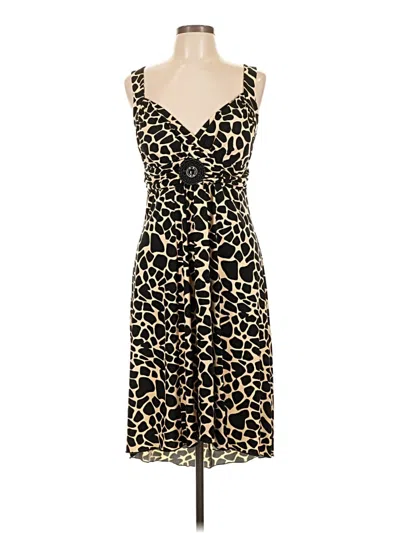 Pre-owned En Focus Studio Cocktail Dress In Brown
