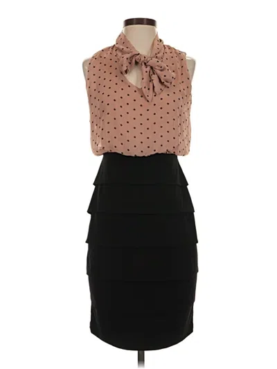 Pre-owned En Focus Studio Cocktail Dress In Brown