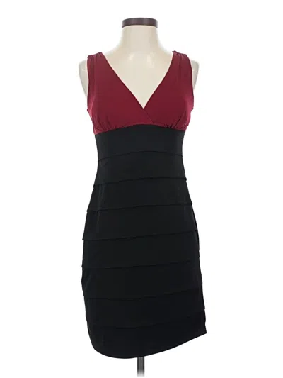 Pre-owned En Focus Studio Cocktail Dress In Burgundy