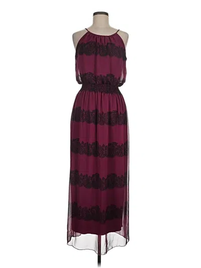 Pre-owned En Focus Studio Cocktail Dress In Burgundy