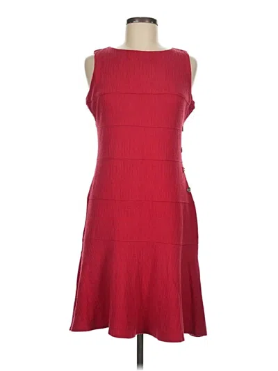 Pre-owned En Focus Studio Cocktail Dress In Burgundy