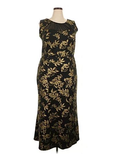 Pre-owned En Focus Studio Cocktail Dress In Gold
