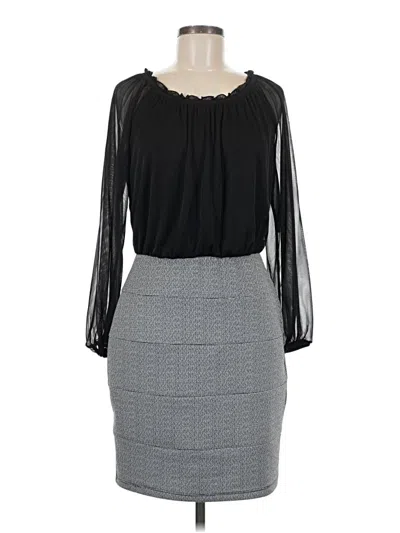 Pre-owned En Focus Studio Cocktail Dress In Gray