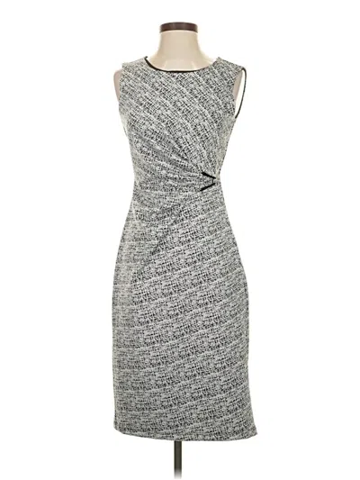 Pre-owned En Focus Studio Cocktail Dress In Gray