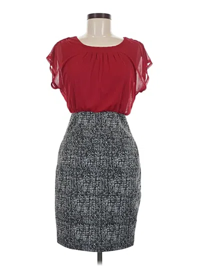 Pre-owned En Focus Studio Cocktail Dress In Gray
