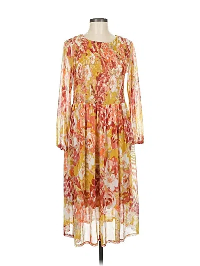 Pre-owned En Focus Studio Cocktail Dress In Orange