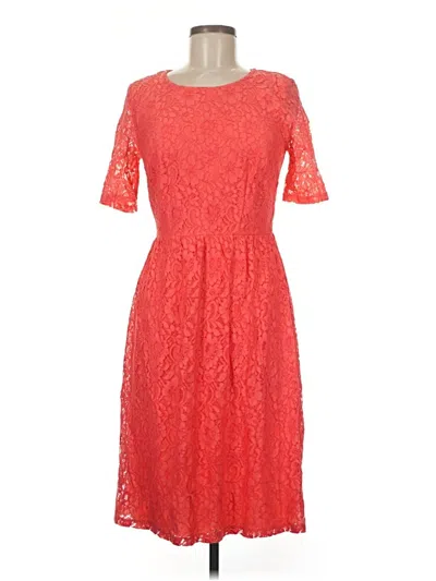 Pre-owned En Focus Studio Cocktail Dress In Orange