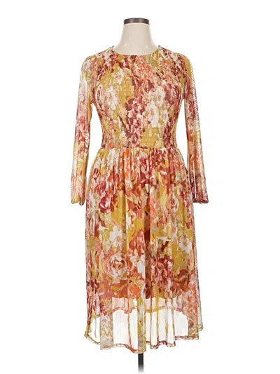 Pre-owned En Focus Studio Cocktail Dress In Orange