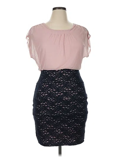 Pre-owned En Focus Studio Cocktail Dress In Pink