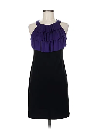 Pre-owned En Focus Studio Cocktail Dress In Purple