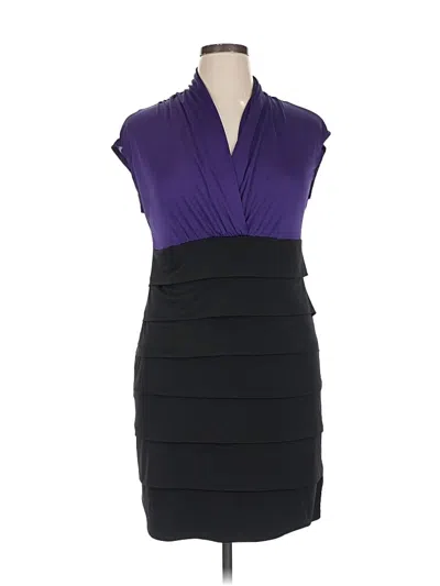Pre-owned En Focus Studio Cocktail Dress In Purple