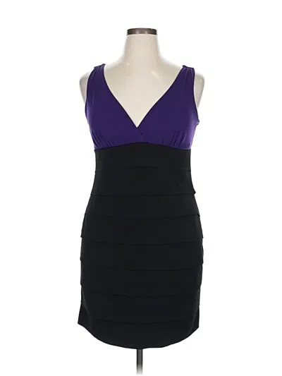 Pre-owned En Focus Studio Cocktail Dress In Purple