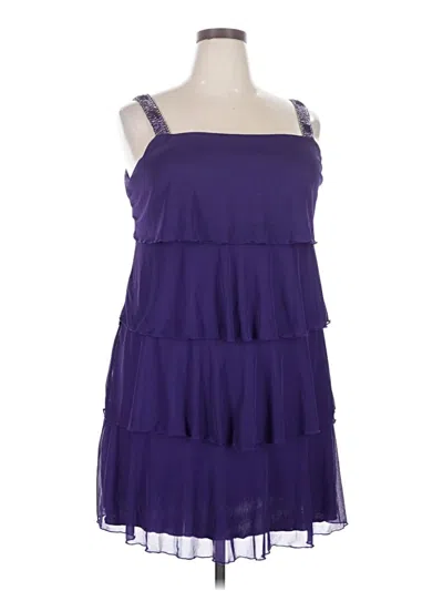 Pre-owned En Focus Studio Cocktail Dress In Purple