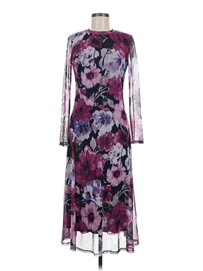 Pre-owned En Focus Studio Cocktail Dress In Purple