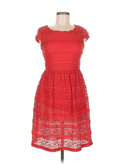 Pre-owned En Focus Studio Cocktail Dress In Red