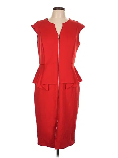 Pre-owned En Focus Studio Cocktail Dress In Red