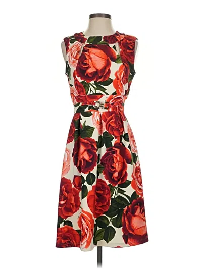 Pre-owned En Focus Studio Cocktail Dress In Red