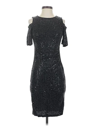 Pre-owned En Focus Studio Cocktail Dress In Silver