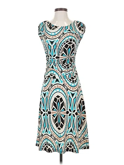 Pre-owned En Focus Studio Cocktail Dress In Teal