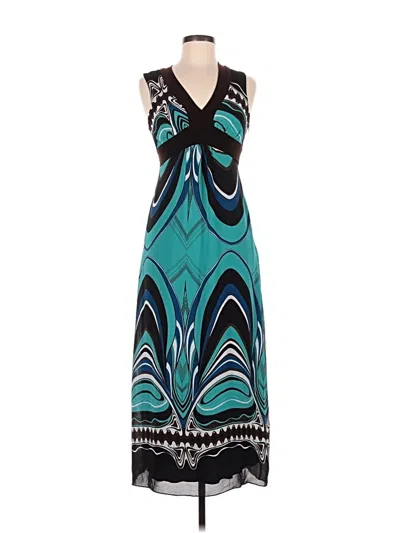 Pre-owned En Focus Studio Cocktail Dress In Teal