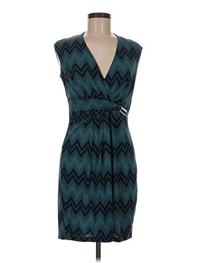 Pre-owned En Focus Studio Cocktail Dress In Teal